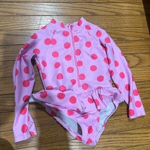 Primark Pink Polka dots swimsuit size 3/4 years